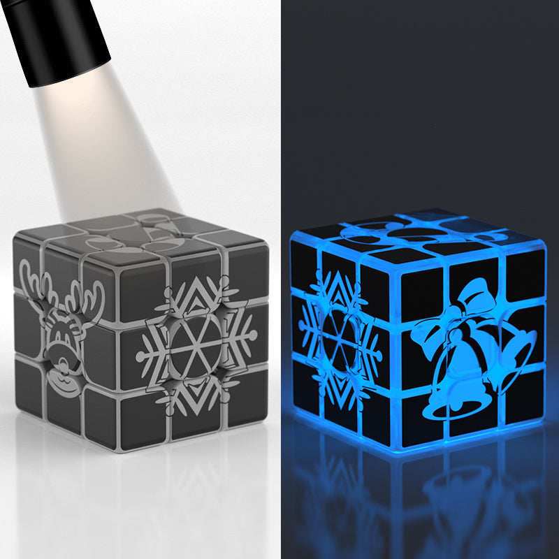 Ziina Star Christmas Cube 3x3x3 (glow in the dark)