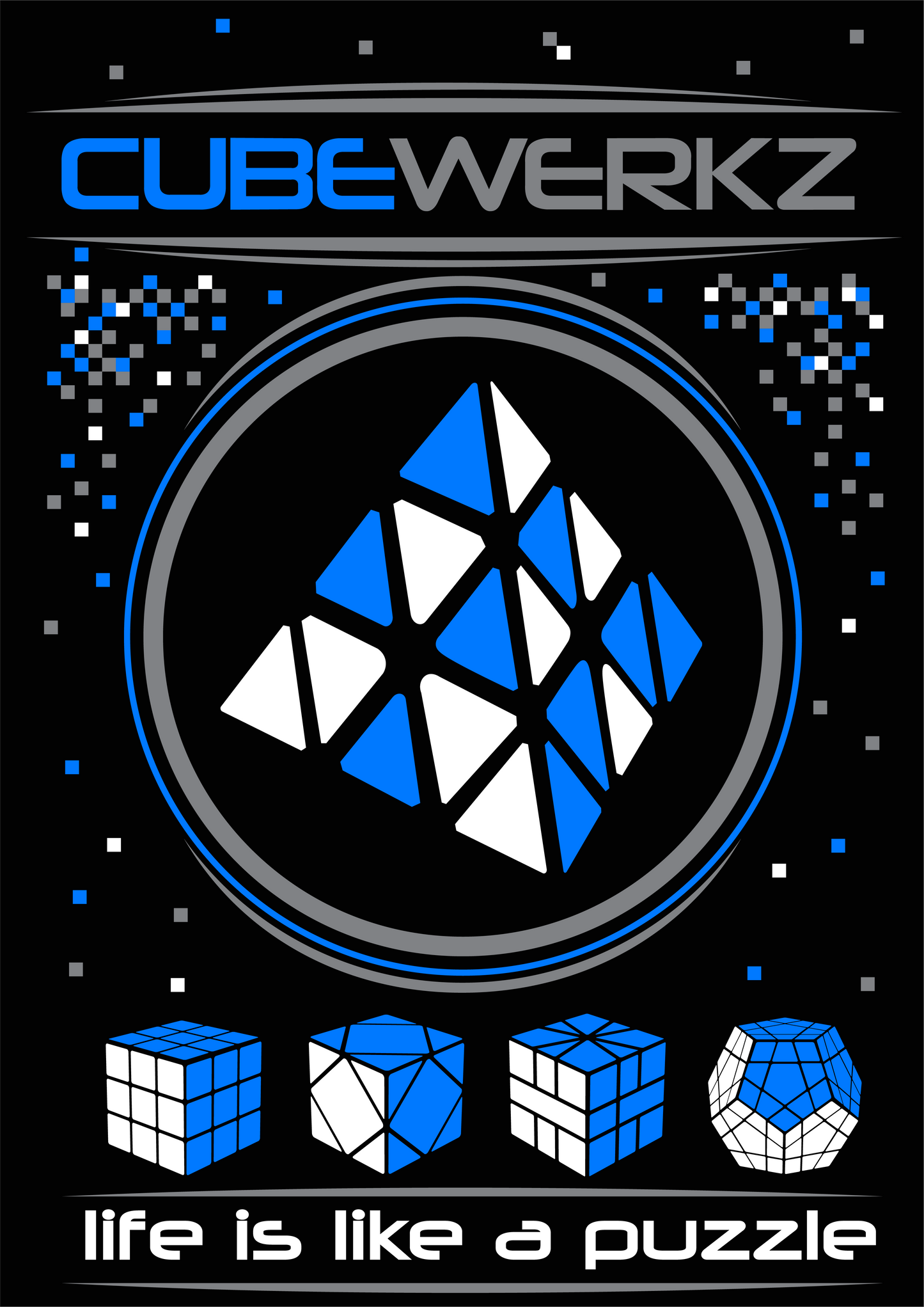 Cubewerkz T-Shirt Pyraminx V1 (blue)