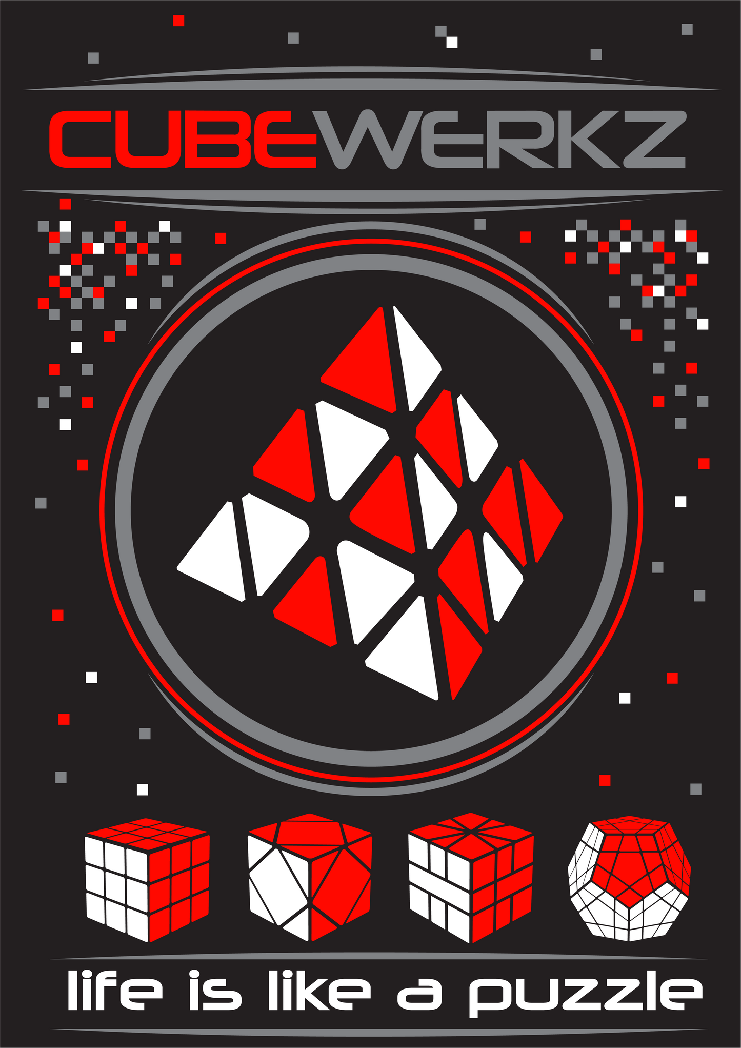 Cubewerkz T-Shirt Pyraminx V1 (red)