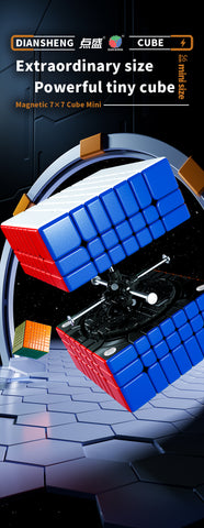 Diansheng Super Mini Cube 56 mm 7x7 (core magnetic, primary internals)
