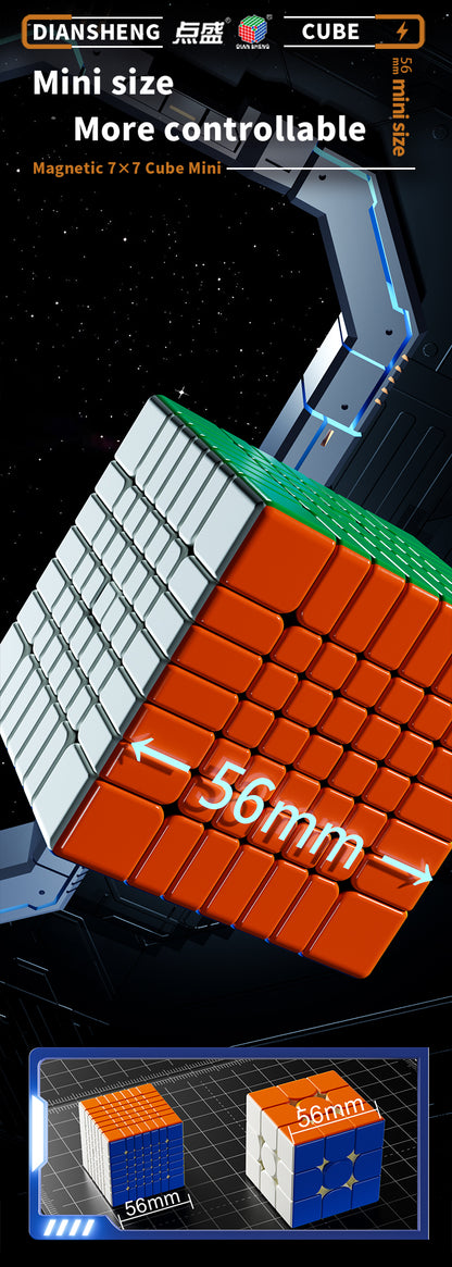Diansheng Super Mini Cube 56 mm 7x7 (core magnetic, primary internals)