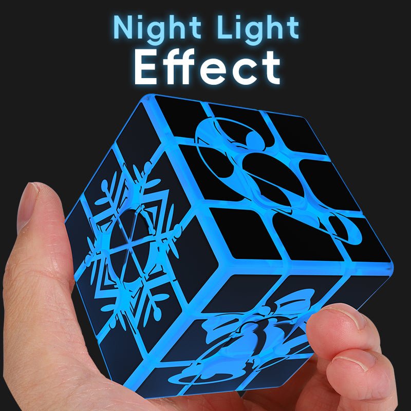 Ziina Star Christmas Cube 3x3x3 (glow in the dark)