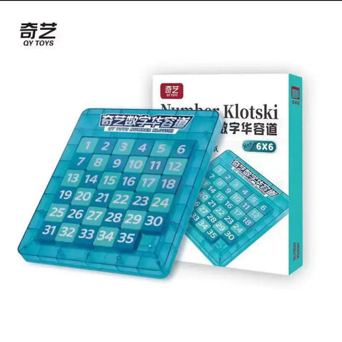 Qiyi Magnetic Number Klotski 6x6 Ice Blue