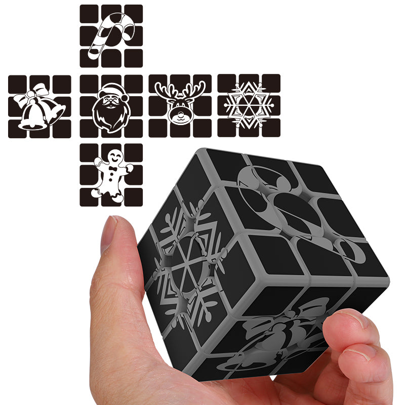 Ziina Star Christmas Cube 3x3x3 (glow in the dark)