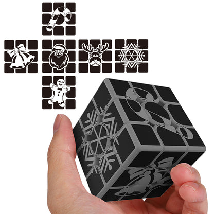 Ziina Star Christmas Cube 3x3x3 (glow in the dark)