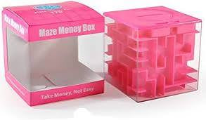 Money Maze Puzzle Box Pink