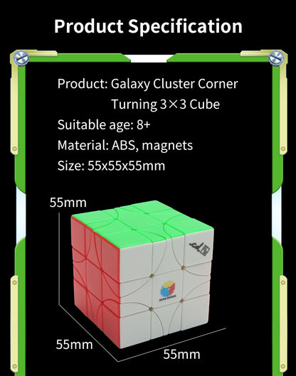 Diansheng Galaxy Cluster Corner-Turning 3x3 Cube (core magnetic)