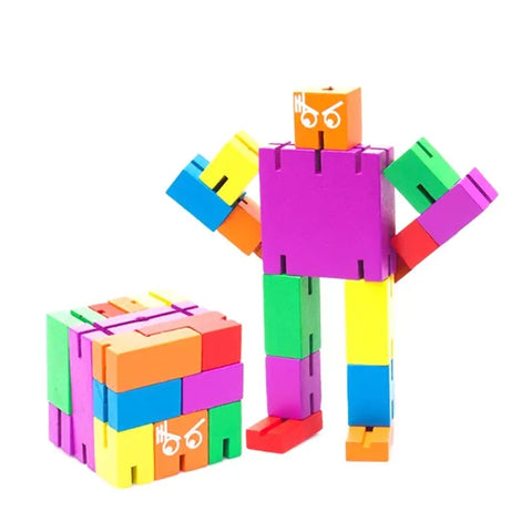 Colorful Wooden Cubebot