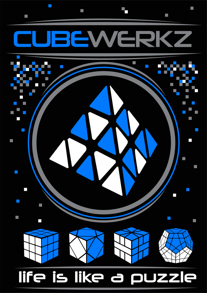 Cubewerkz T-Shirt Pyraminx V1 (blue)