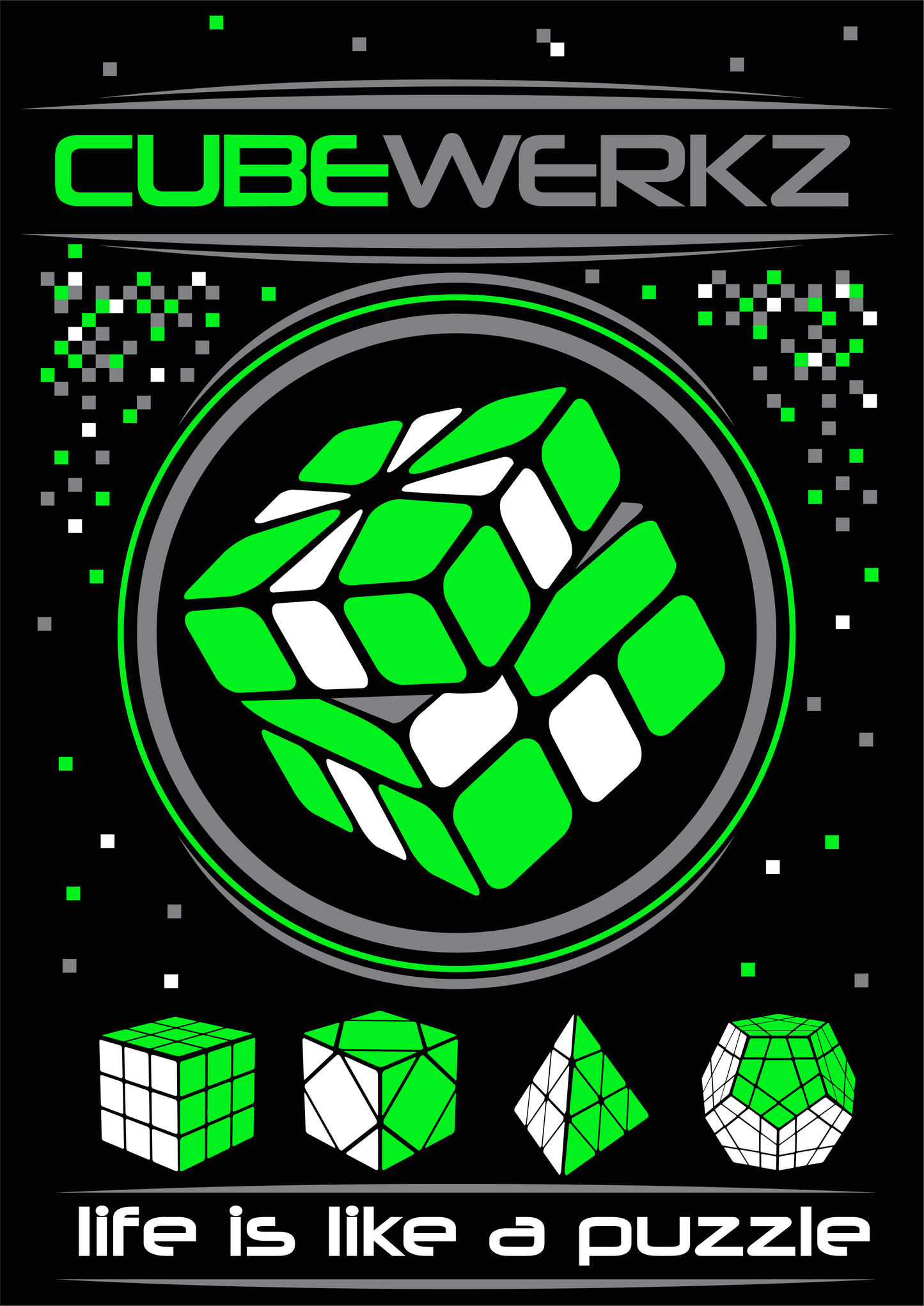 Cubewerkz T-Shirt Square-1 V1 (green)