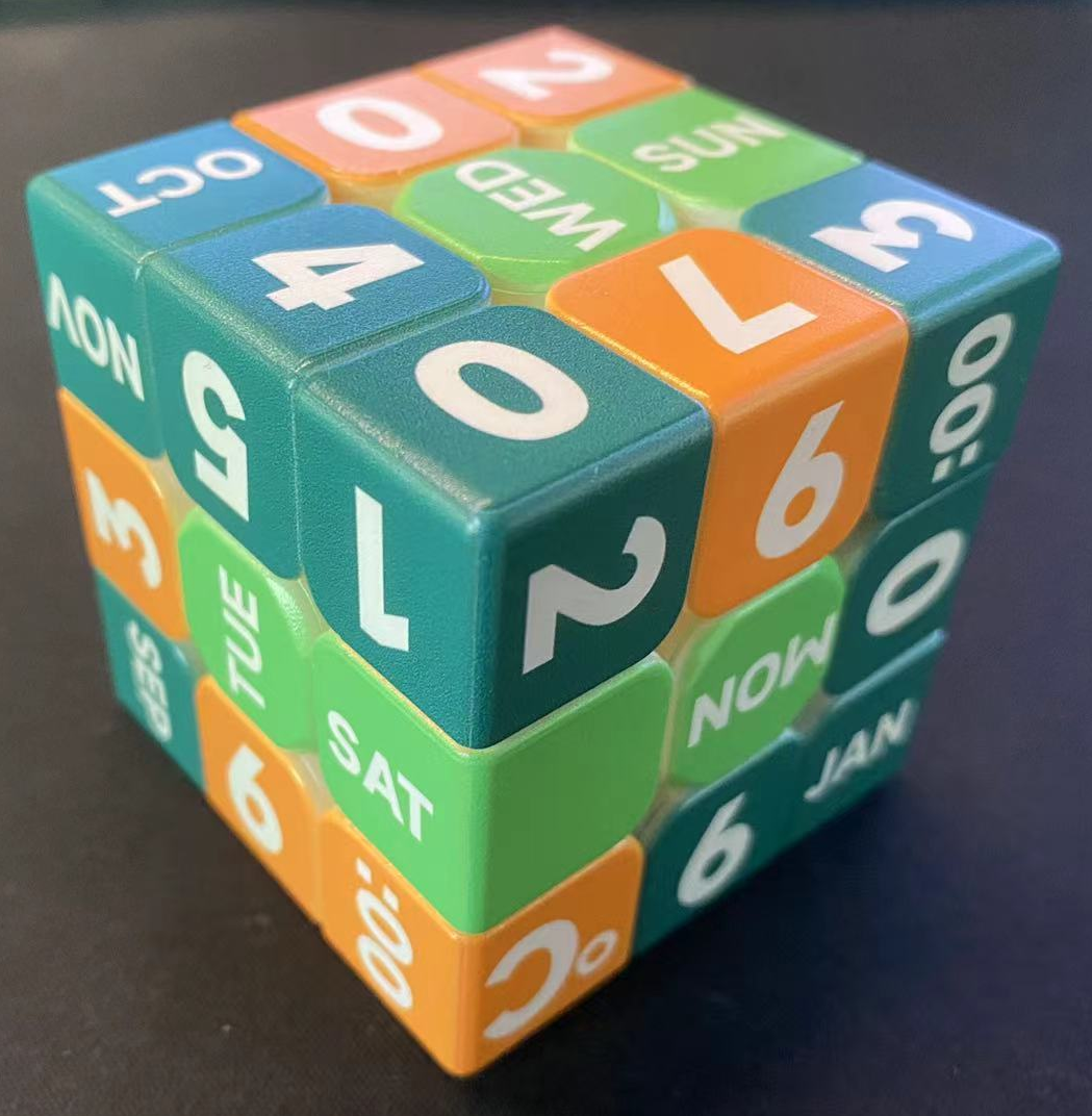 Ziina Clock and Calendar 3x3x3 Cube